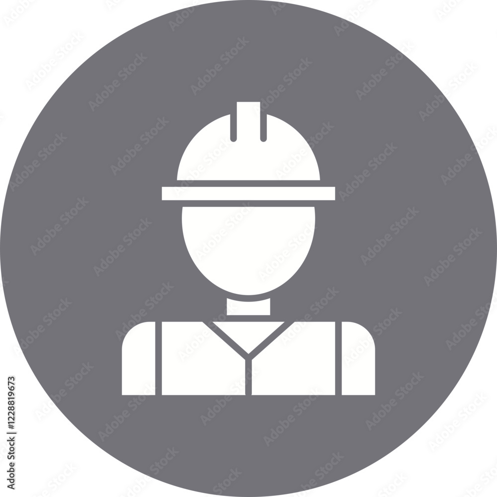Industry Worker II icon single vector illustration Industry Worker II icon single vector illustration