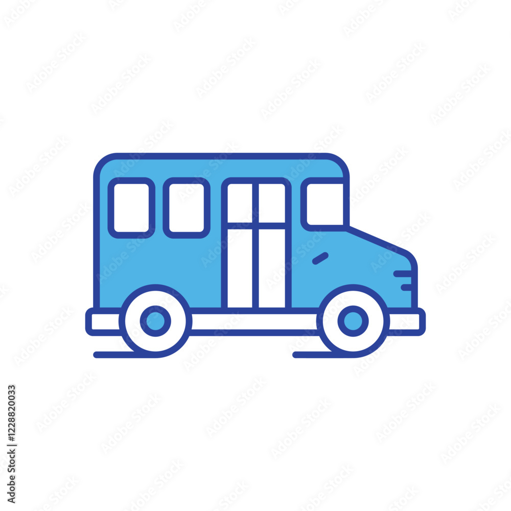 School Bus icon isolated on a white background. Vector illustration. School Bus icon isolated on a white background. Vector illustration.