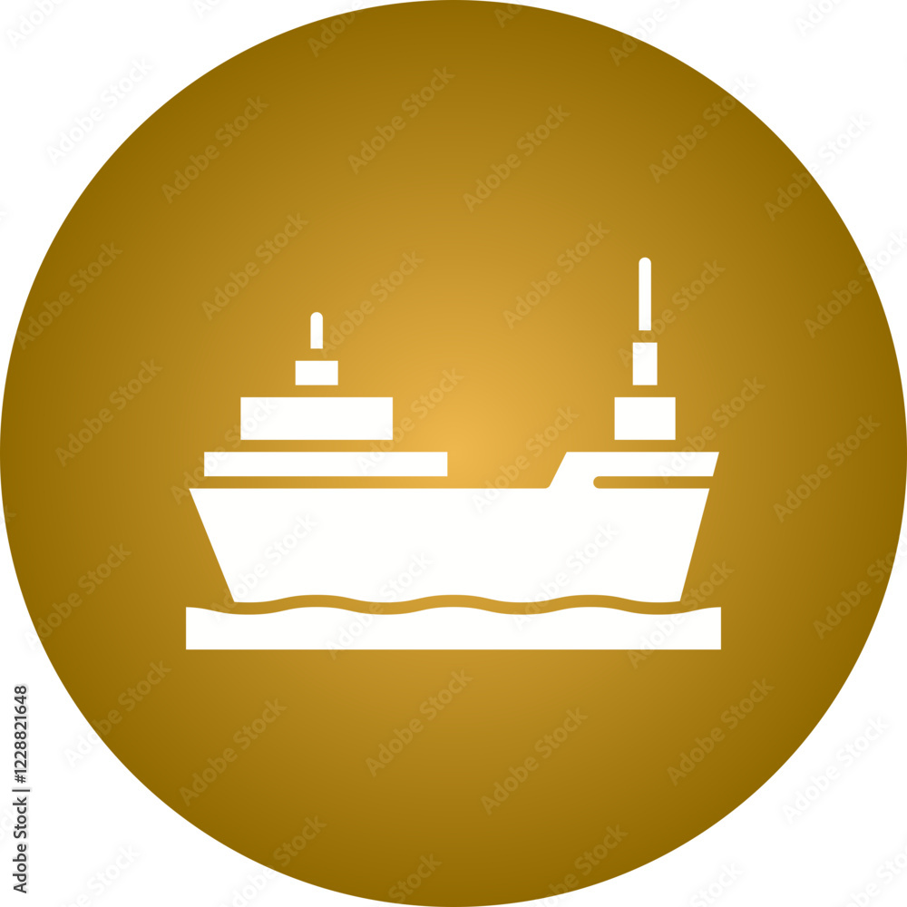 Cargo Ship I icon single vector illustration Cargo Ship I icon single vector illustration