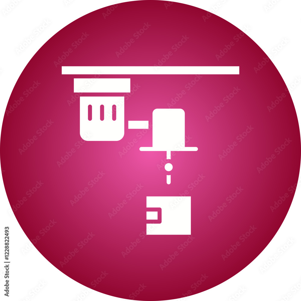 Industrial Robot I icon single vector illustration Industrial Robot I icon single vector illustration