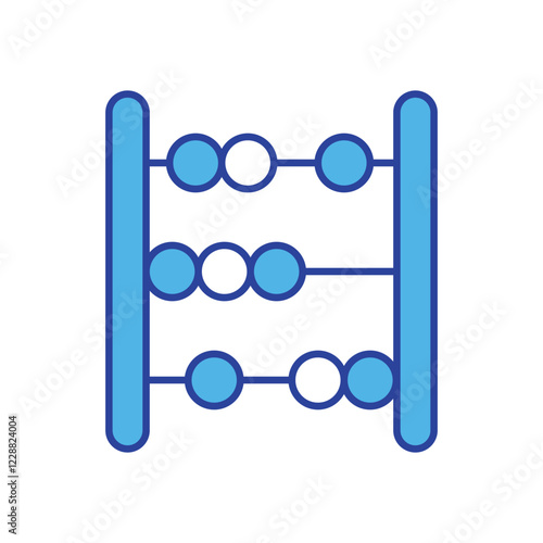 Abacus  icon isolated on a white background. Vector illustration.