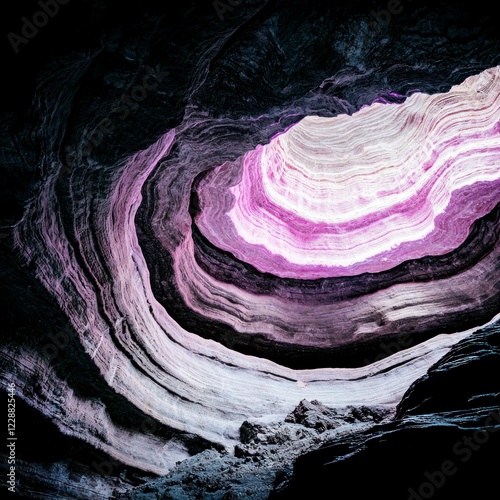 Stunning Pink   Purple Cave Formation  Geological Wonder  Nature s Art photo