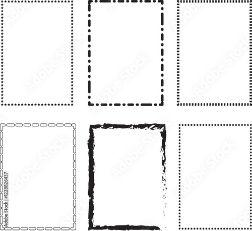 a4 page frame border vector silhouette illustration logo art