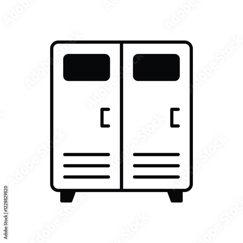 Locker  icon isolated on a white background. Vector illustration.