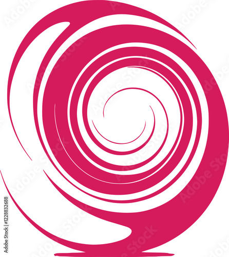 Hypnosis spiral swirling comic background vector on white background.