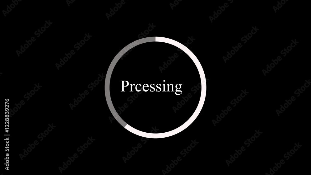 Circle loading bar icon animation on background