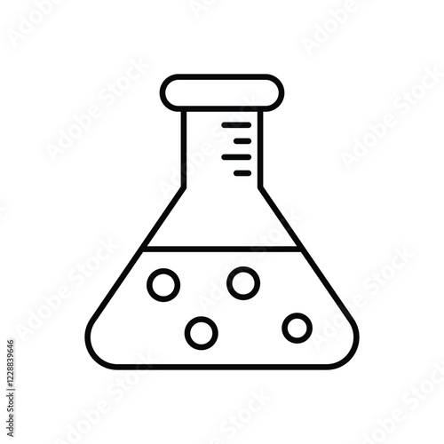 Science Beaker icon isolated on a white background. Vector illustration.