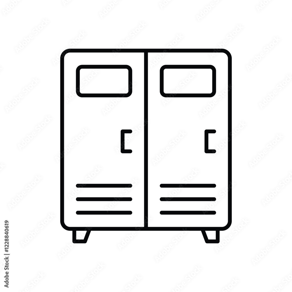 Locker icon isolated on a white background. Vector illustration. Locker icon isolated on a white background. Vector illustration.