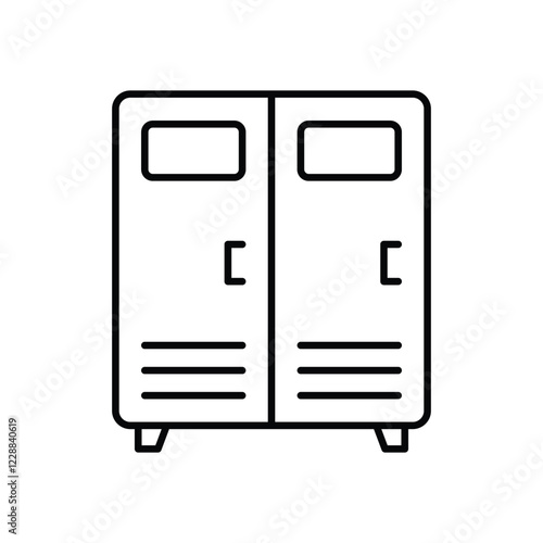 Locker  icon isolated on a white background. Vector illustration.