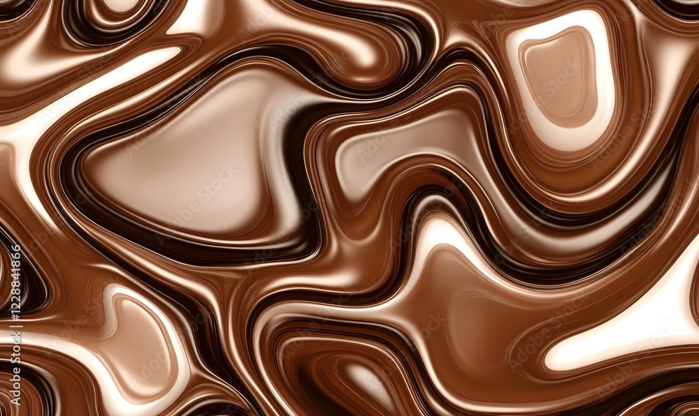 Swirling chocolate abstract background texture, digital art, website design Swirling chocolate abstract background texture, digital art, website design