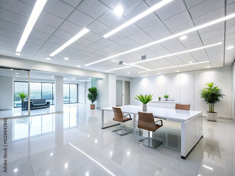 Minimalist Office Lighting: Clean White Ceiling Design Minimalist Office Lighting: Clean White Ceiling Design