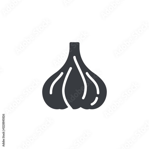 Garlic bulb vector icon