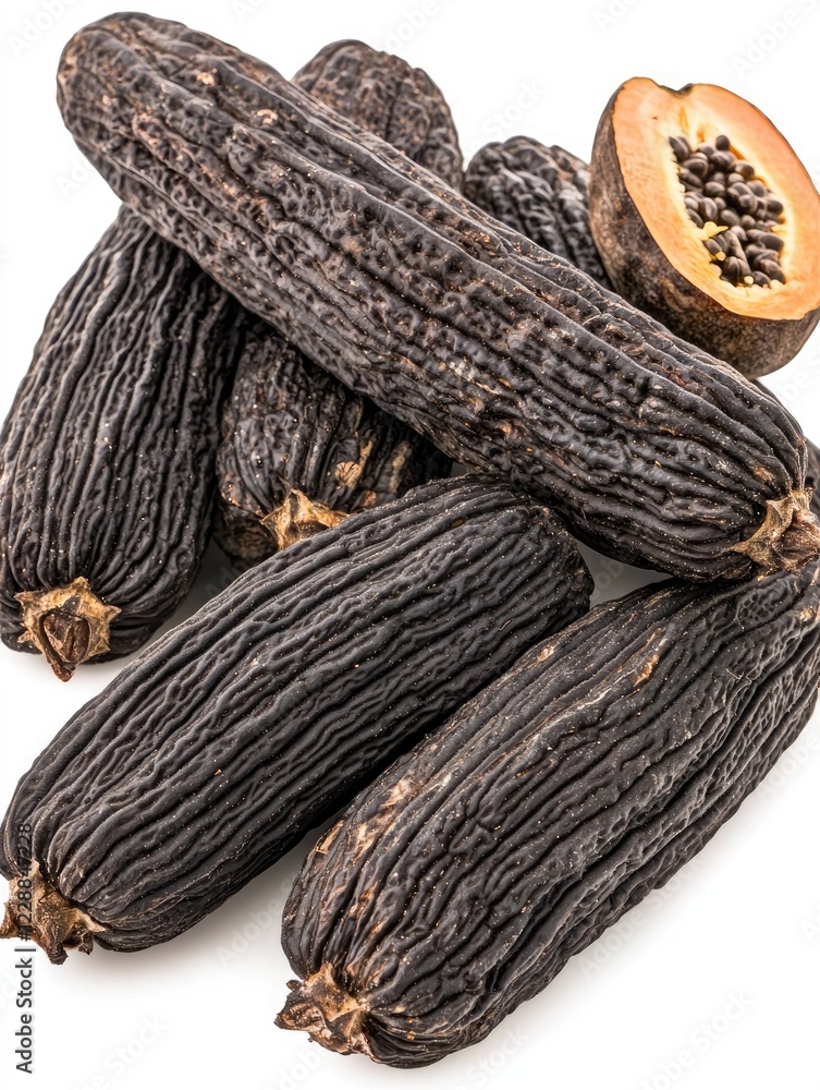 custom made wallpaper toronto digitalDried papaya fruits, studio shot, white background, healthy food