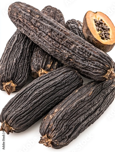 Wallpaper Mural Dried papaya fruits, studio shot, white background, healthy food Torontodigital.ca