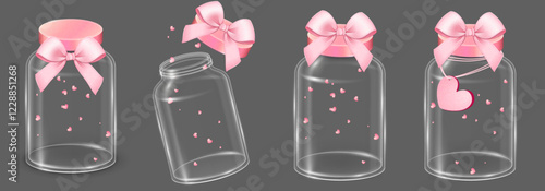 empty bottle glass love Heath Valentine pink bow