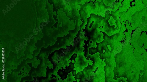 Abstract Dark Green Digital Texture with Organic Shapes and High Contrast