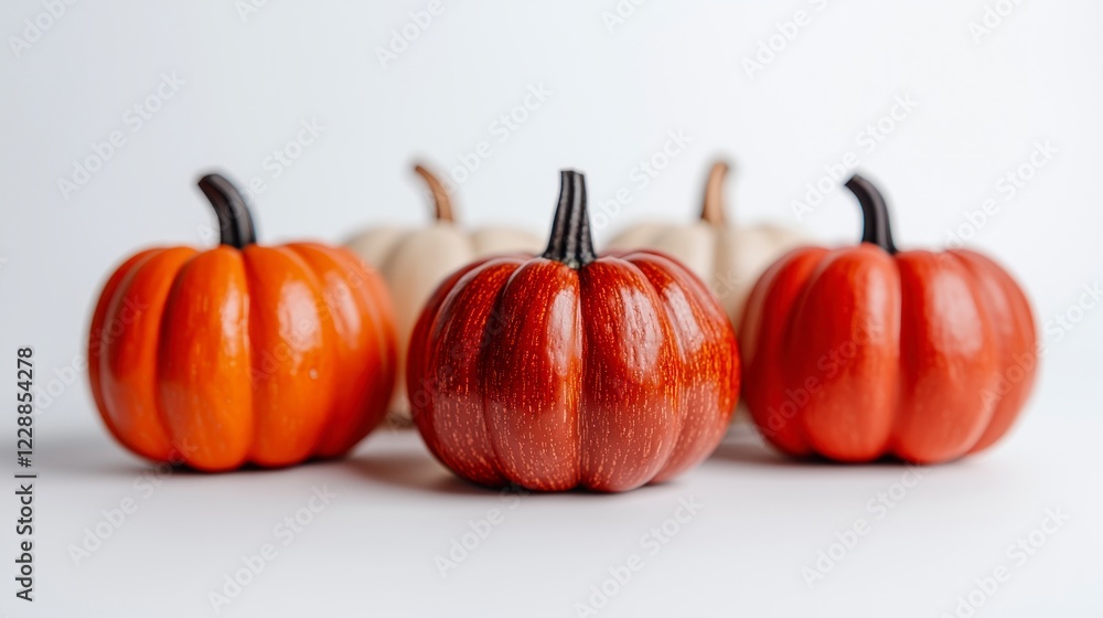 Obraz premium Autumn Harvest Colorful Pumpkins Fall Decor Thanksgiving Halloween
