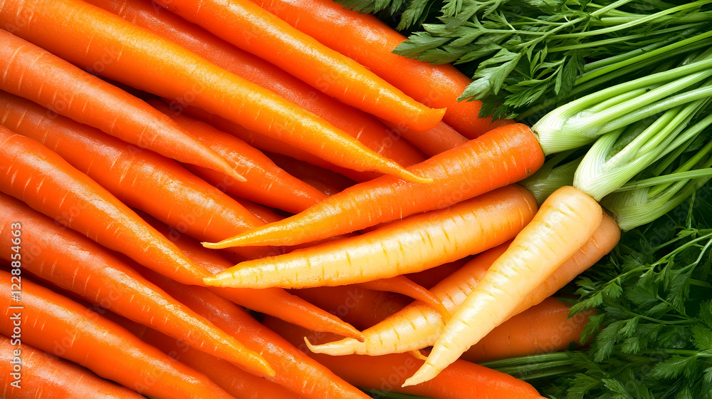 Fresh orange carrots and parsley, close-up shot, healthy food ingredient, recipe background Fresh orange carrots and parsley, close-up shot, healthy food ingredient, recipe background
