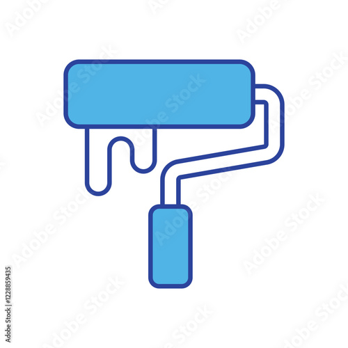 Paint Roller icon isolated on a white background. Vector illustration.