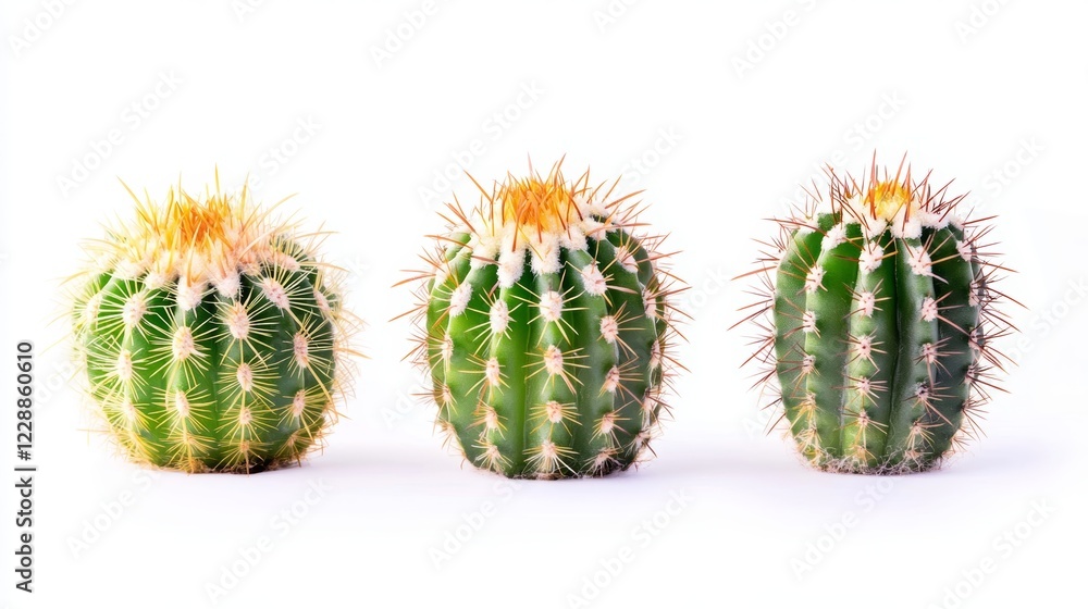 Fototapeta premium Mini cactus isolated on white background
