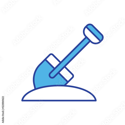 Shovel  icon isolated on a white background. Vector illustration.
