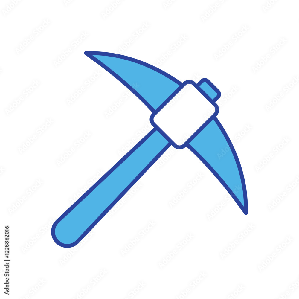 Pickaxe icon isolated on a white background. Vector illustration. Pickaxe icon isolated on a white background. Vector illustration.