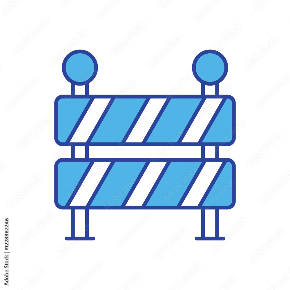 Barrier icon isolated on a white background. Vector illustration. Barrier icon isolated on a white background. Vector illustration.