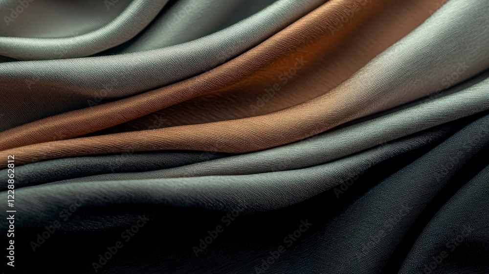 Obraz premium Elegant Draped Fabric Neutral Tones Soft Folds Texture Background