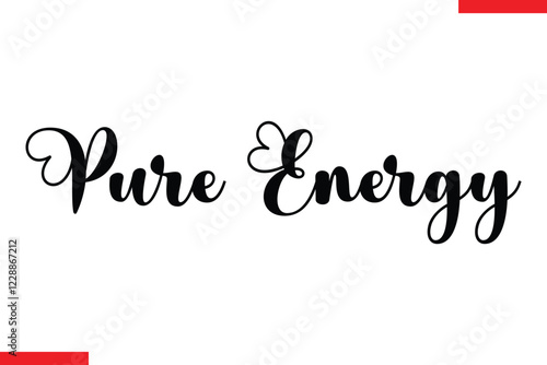 Pure Energy Chocolate  Stylish Typography Text