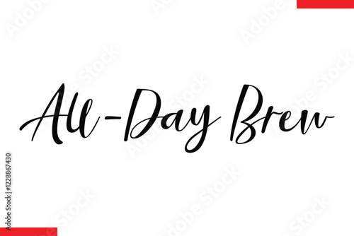 All-Day Brew Saying typographic Coffee Text