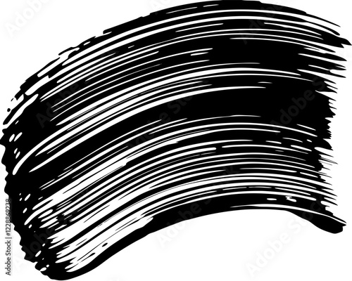 Mascara Brush Stroke on White