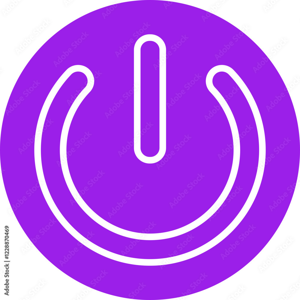 Power Button icon single vector illustration Power Button icon single vector illustration