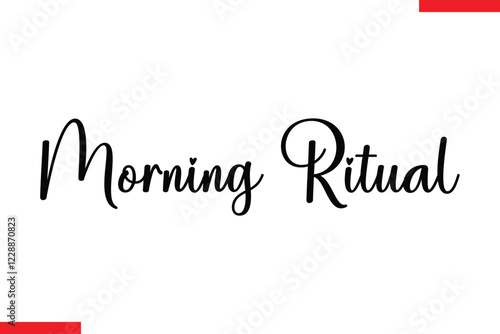  Morning Ritual Saying typographic Coffee Text