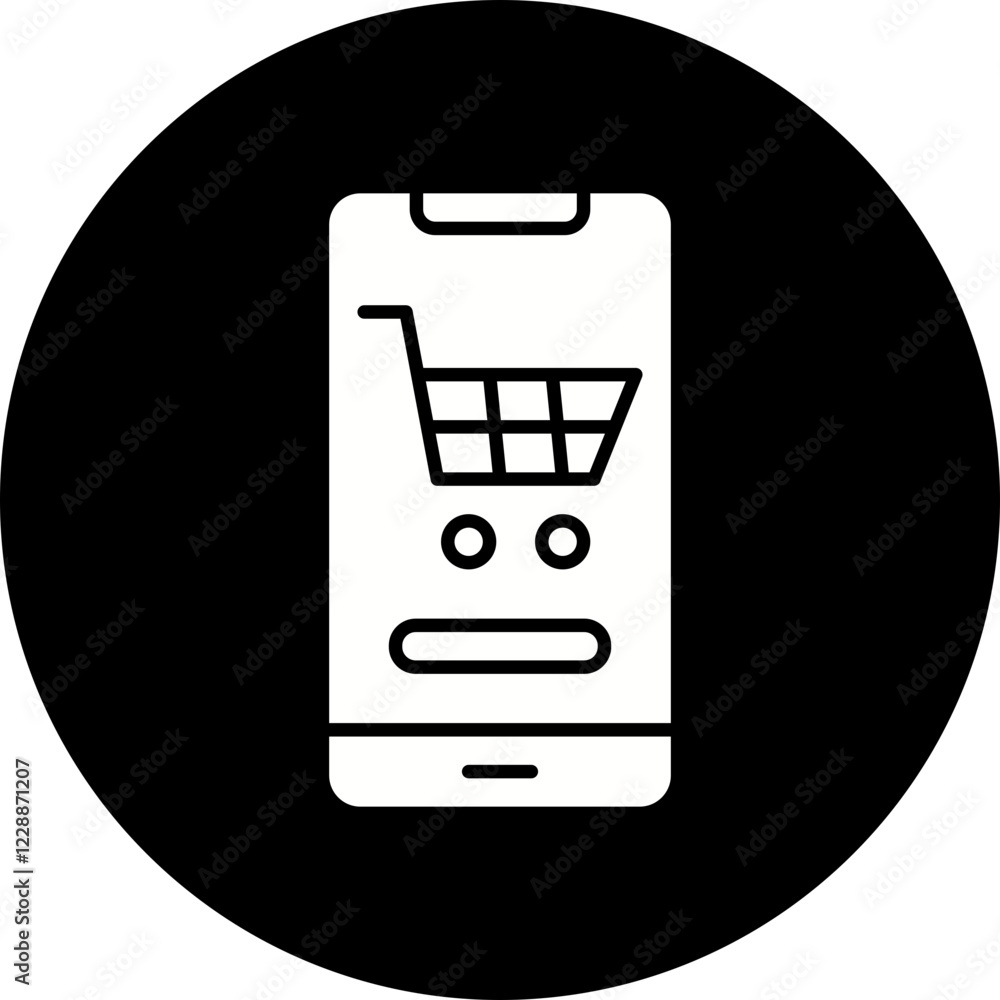 Mobile Shopping icon single vector illustration Mobile Shopping icon single vector illustration