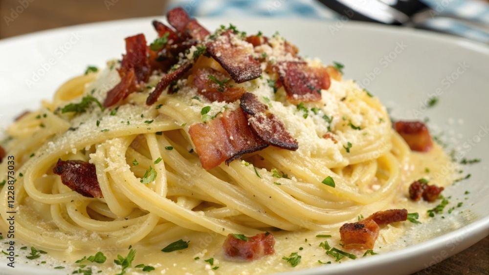 Creamy Carbonara Pasta with Crispy Bacon Creamy Carbonara Pasta with Crispy Bacon