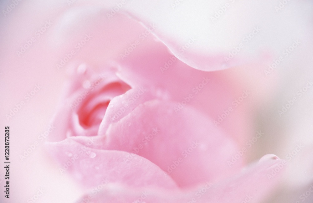 Rose blossom with dew Rose blossom with dew