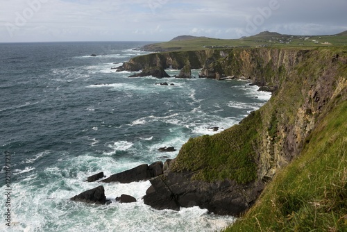 Cliff near Dunquin, Dingle Peninsula, Ireland, United Kingdom, Europe photo