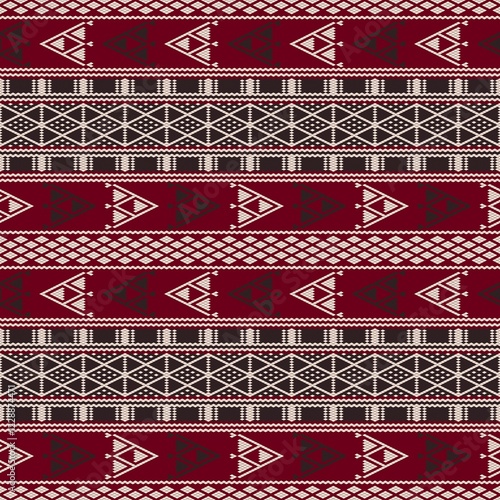 Foto Traditional Tunisian embroidery pattern, seamless vector composition