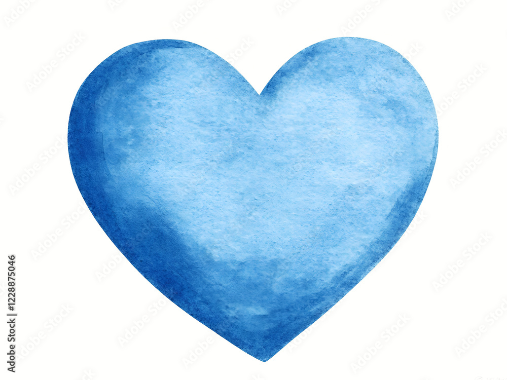 Blue heart on white background Blue heart on white background