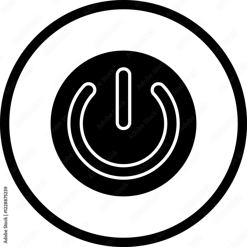 Power Button icon single vector illustration Power Button icon single vector illustration
