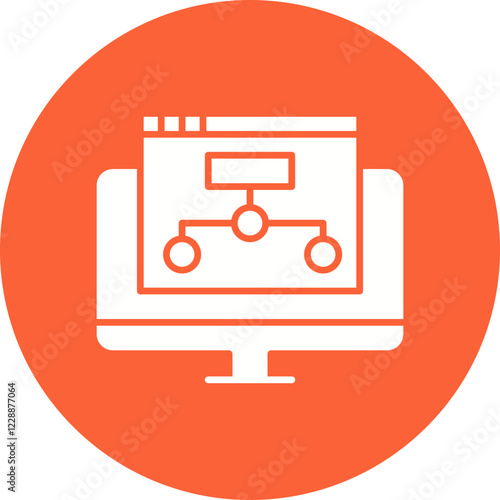 Sitemap icon single vector illustration