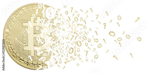Obraz na płótnie Bitcoin cryptocurrency online pay digital money cryptocurrency economy finance e