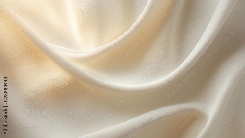 Obraz premium silk, satin, texture, wave, fabric, cloth, textile, soft, material, smooth, curve, design, luxury, pattern, flowing, illustration, backdrop, liquid, pink, decoration, cream, shiny, gold, light, draper