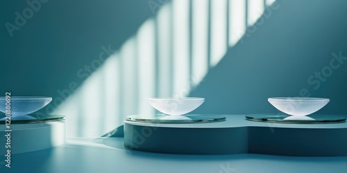 Contemporary Blue Glassware on a Modern Table