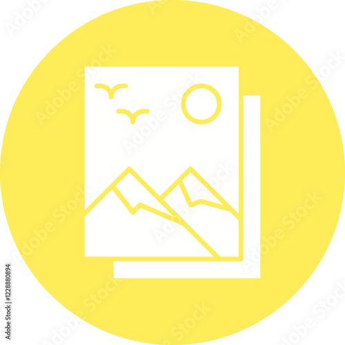 Picture icon single vector illustration