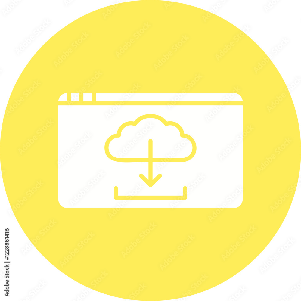 Download Webpage icon single vector illustration Download Webpage icon single vector illustration