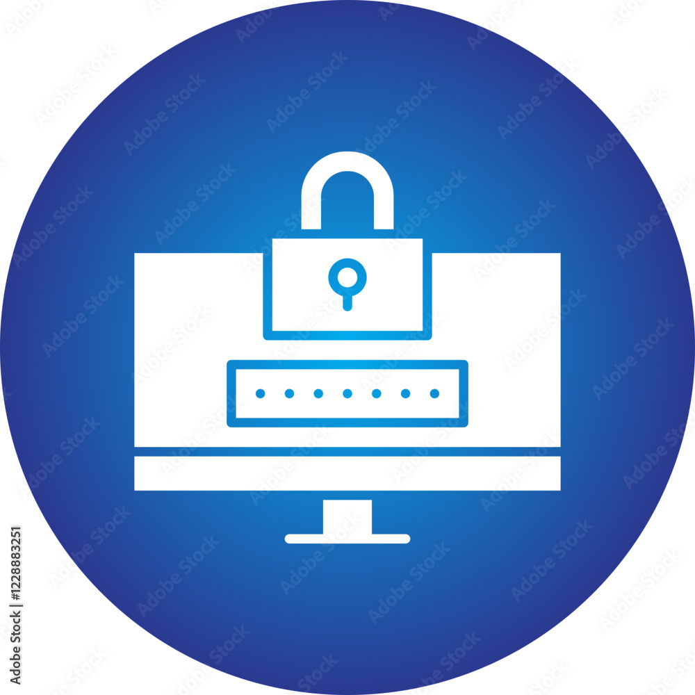 Locked System icon single vector illustration Locked System icon single vector illustration