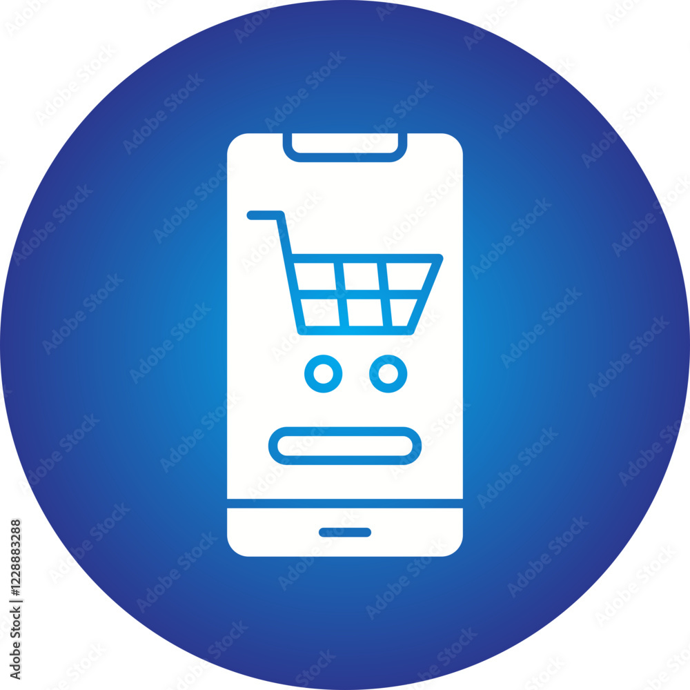 Mobile Shopping icon single vector illustration Mobile Shopping icon single vector illustration
