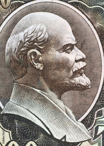 Billede på lærred Lenin on 100 Rubles 1992 Banknote from USSR