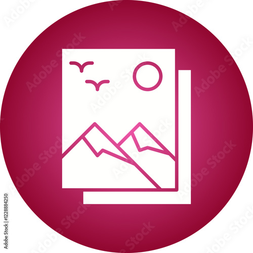 Picture icon single vector illustration